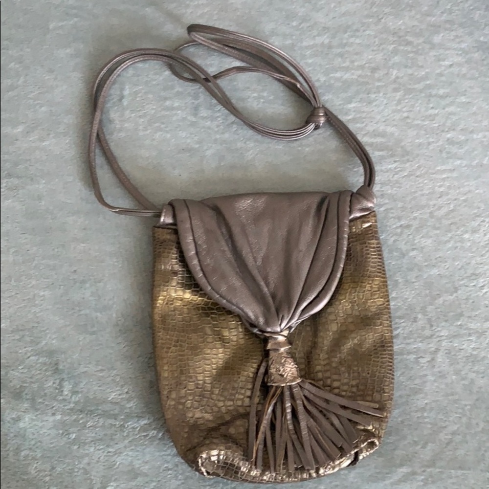 Vtg pewter shoulder bag